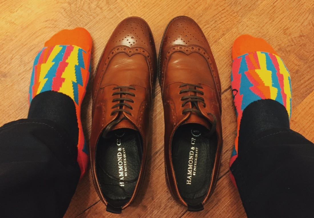 Patrick Grant Brogues with Quiet Rebellion socks